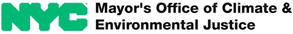 Logo that says NYC Mayor's Office of Climate & Environmental Justice (MOCEJ)
